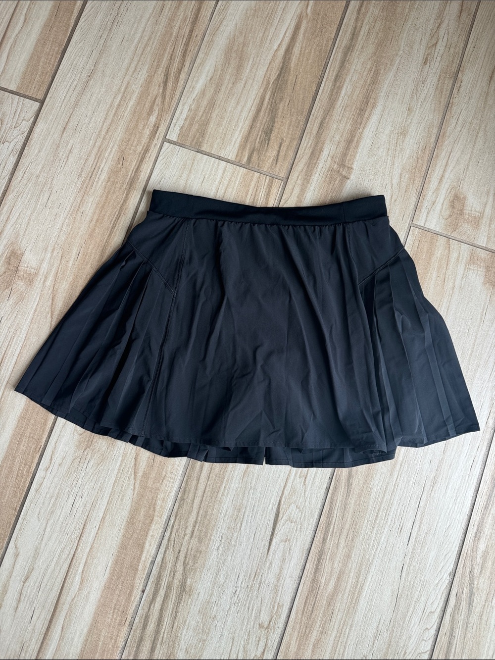 SPANX Get Moving Black Pleated Athletic Skort | Built-In Shorts | Large